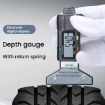 Syntek Digital Depth Ruler 0-25mm Electronic Tire Tread Gauge Black - 2