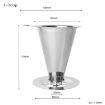 V60 Stainless Steel Coffee Filter with Base, 1-3 Cups, 300-Mesh Pour Over - 2