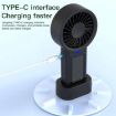 Solar Powered 5-Speed Handheld & Desk Fan, 12 Blades, USB-C Charging - 6