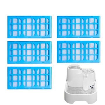 5pcs Filter Pack for Cate Mate Pet Fountain Multi-Cycle Cartridge Blue - 1