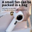 Bladeless Mini Handheld Fan - 100-Gear High Speed, Digital Display (Black) - 7