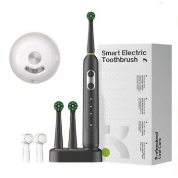 Rechargeable Electric Toothbrush 4200 RPM, IPX8 Waterproof, Black - 1