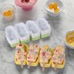 Flower Ice Cream Silicone Mold - 4 Grids Food-Grade Ice Pop (White) - 2
