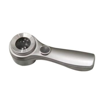 60x USB Charging LED Magnifier, Touch Switch, Optical Glass, Silver - 1