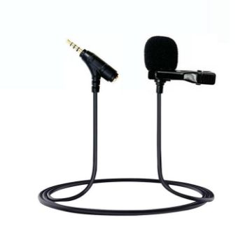 Lavalier Microphone 3.5mm TRRS with Earphone Monitoring Jack 4m Clip-on - 1