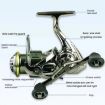 YUMOSHI SE2000S Spinning Reel, Dual Handle, 5.2:1 Gear Ratio, Anti-Shake - 4