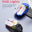 MKESPN Wired + 2.4G Dual Mode Gaming Mouse 10000 DPI RGB Yellow - 7
