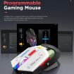 MKESPN Wired + 2.4G Dual Mode Gaming Mouse 10000 DPI RGB Yellow - 8