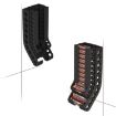 Wall-Mounted Battery Organizer for 10 AA & 10 AAA Batteries - Black - 2
