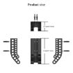 Wall-Mounted Battery Organizer for 10 AA & 10 AAA Batteries - Black - 6