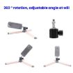Universal Mini Ball Head Adapter: Q3-B M4 Female to 1/4 Male Tripod Mount - 6