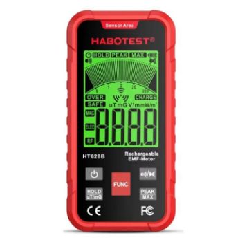 HABOTEST HT628B EMF Meter Rechargeable Electromagnetic Radiation Tester - 1