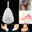 Reusable Soft Silicone Menstrual Cup - 3 PCS, Small Size, Purple - 4