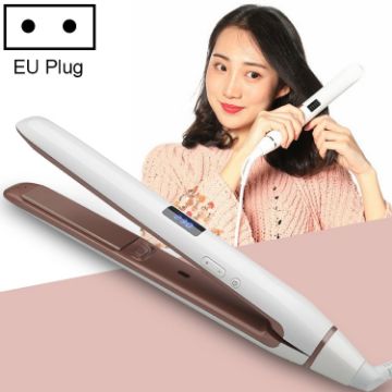 Ceramic Hair Straightener & Ionic Curling Iron with LED Display - EU Plug - 1