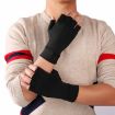 Black Fiber Sports Half Finger Gloves, Arthritis Rehab, Size S - 5
