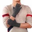 Gray Sports Breathable Half Finger Arthritis Gloves, Size L - 5