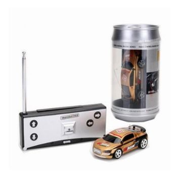 Mini RC Car Radio Remote Control - Coke Can Micro Racing Car (Gold) - 1