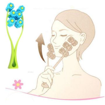 Blue Manual Roller Face Massager - Facial Beauty & Double Chin Tool - 1
