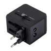 Dual USB Power Socket Charger Adapter 5V 2.1A, UK/EU/US/AU Plug, Black - 6