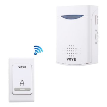 VOYE V006B Wireless Doorbell - 38 Polyphony Sounds, Remote Control, White - 1