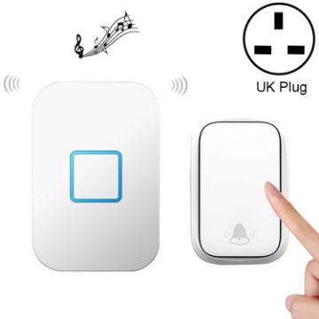 CACAZI FA88 Wireless Doorbell, Self-Powered, UK Plug, White - 1
