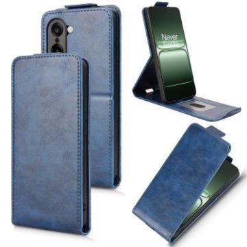 OnePlus Ace 5 Racing Magnetic Flip Leather Phone Case with Buckle - Blue - 1