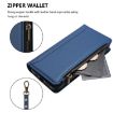 Ulefone Note 19 Leather Case - 9 Card Slots, Zipper, Hand Strap, Dark Blue - 5