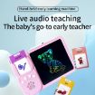 8.5" Children's Drawing Board with English Audiobooks, Blue, 255 Cards - 2