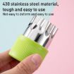 12pcs Stainless Steel Biscuit & Vegetable Cutting Mold Set - Pink - 6