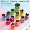 12-Piece Stainless Steel Biscuit & Vegetable Cutting Mold Set - Green - 2
