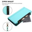 Vivo S30 Mint Green Leather Case: 9 Card Slots, Zipper, Hand Strap - 5
