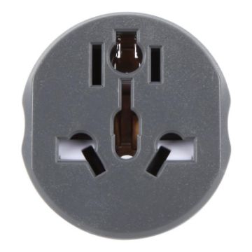 German EU Plug Global Travel Adapter Socket - WN-18 (Black White) - 1