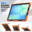 Samsung Galaxy Tab S10 FE+ Orange Silicone Hybrid Case with Strap - 6