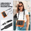 Samsung Galaxy Tab S10 FE+ Orange Silicone Hybrid Case with Strap - 8