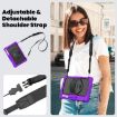 Samsung Galaxy Tab S10 FE+ Purple Silicone Hybrid Case with Strap - 8