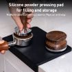 Silicone Espresso Tamper Mat Corner Pad - Black Coffee Press Tool - 2