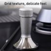 Mesh Texture Coffee Powder Pressing Hammer - 58.3mm Stainless Steel (Black) - 5