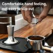 58.3mm Mesh Texture Coffee Powder Press Hammer Stainless Steel Black - 3