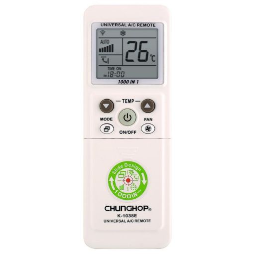 Universal Air Conditioner Remote - CHUNGHOP K-1038ES with Brand Pairing - 1