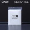 100pcs Double Layer Warning Label Ziplock Bags, 8x16cm, 10 Wire - 1