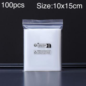 100pcs Double Layer Warning Ziplock Bags 10x15cm 12 Wire Eco-Friendly - 1