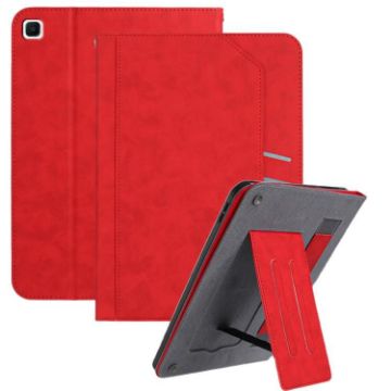 Samsung Galaxy Tab S6 Lite 10.4 Red Leather Wristband Tablet Case - 1
