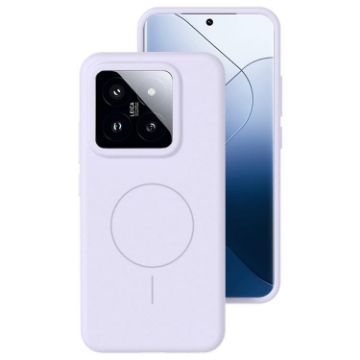 Xiaomi 14 Pro Light Purple Liquid Silicone MagSafe Phone Case - 1