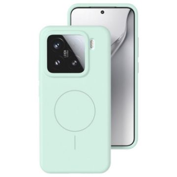 Xiaomi 15 Pro Mint Green Liquid Silicone MagSafe Phone Case - 1