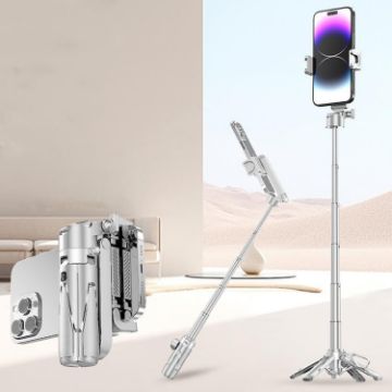 FUNSNAP P15 Mini Portable BT Handle Selfie Stick & Stand - White - 1