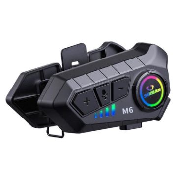 SOMAN M6-Soft Mic Motorcycle Helmet Bluetooth Headset Stereo Voice - 1