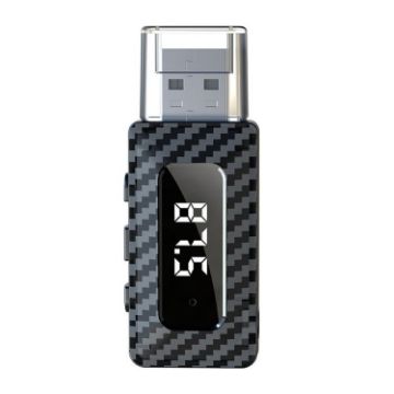 USB Car FM Transmitter Wireless Bluetooth Receiver - Black - 1