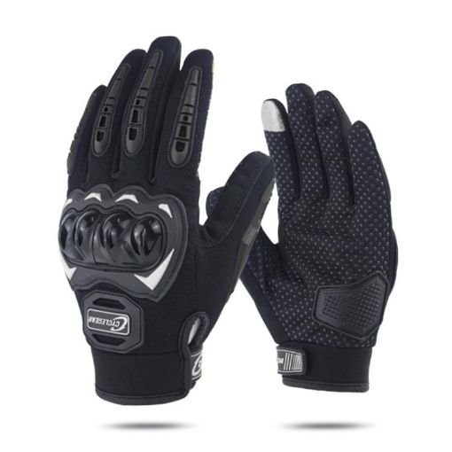 SOMAN CG666 Motorcycle Riding Gloves, Anti-slip Full Finger, Size L, Black - 1