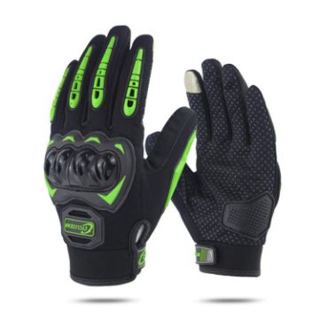 SOMAN CG666 XL Green Motorcycle Riding Anti-slip Full Finger Gloves - 1