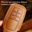 Toyota Corolla 3-Button B111 Crazy Horse Cowhide Key Cover (Brown) - 7